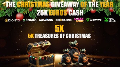 The Christmas Giveaway of The Year! 25k Cash! 5k To 5 Winners